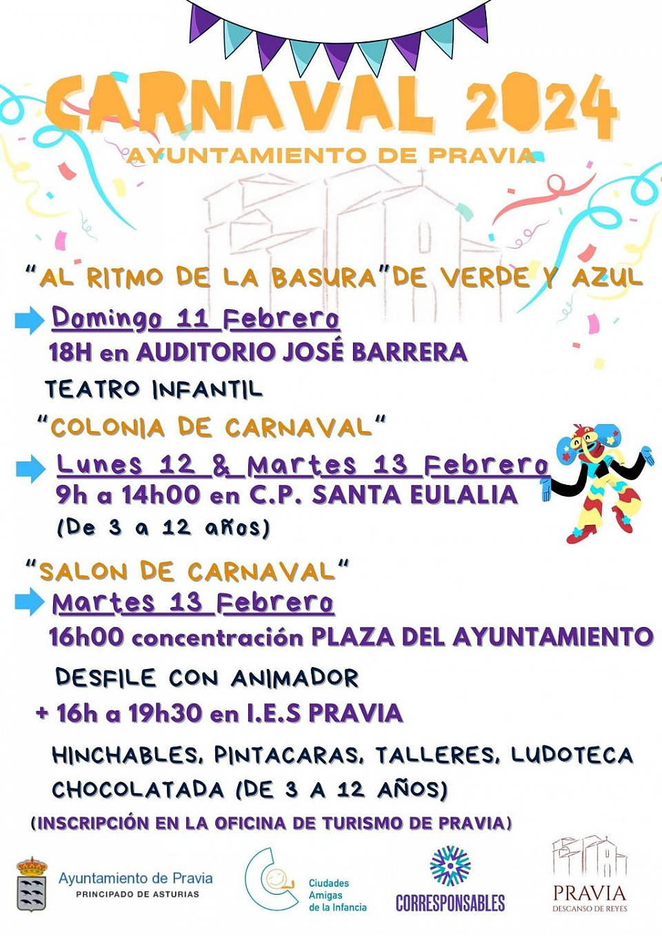 PROGRAMACIÓN GENERAL DEL CARNAVAL 2024 DE PRAVIA